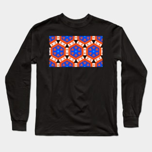 bright colorful geometric pattern Long Sleeve T-Shirt